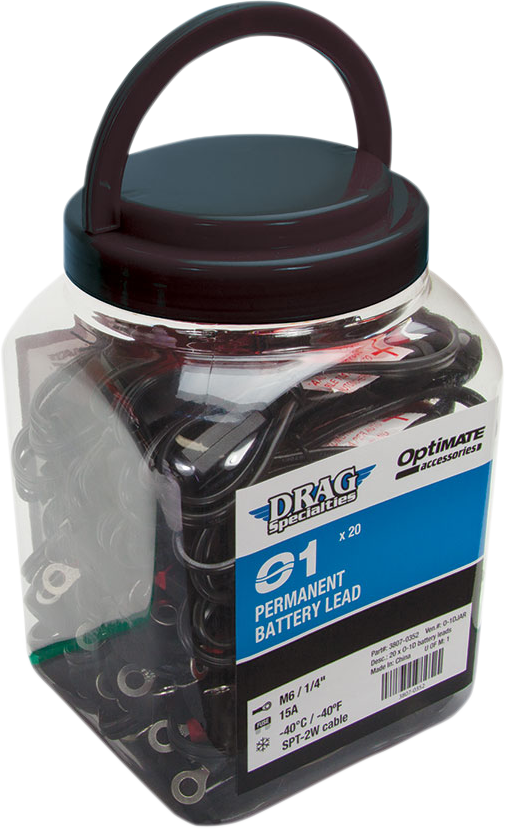 TECMATE Drag Specialties Permanent Battery Lead O-01 - Jar of 20 O-01DJAR