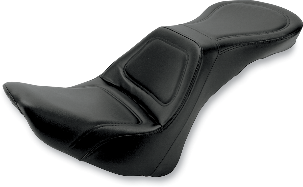 SADDLEMEN Seat - Explorer™ - Without Backrest - Stitched - Black - FLSTN '06-'17 806-15-0291