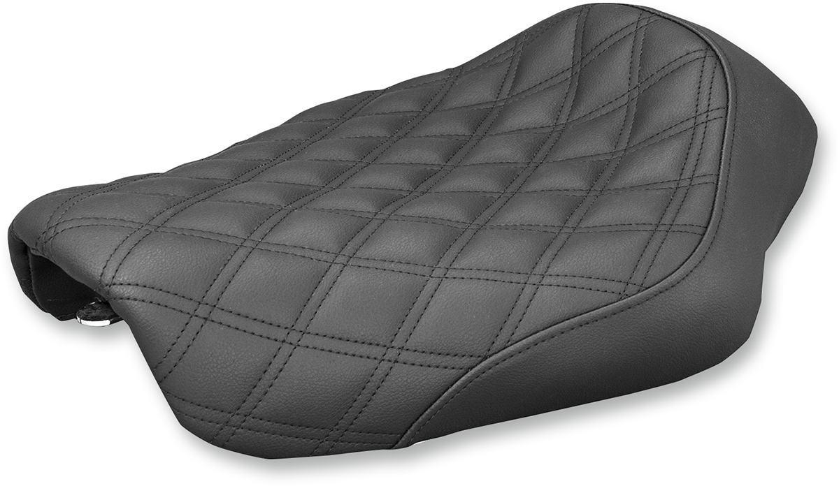 SADDLEMEN Renegade™ Solo Seat - Lattice Stitched - Black - Dyna '04-'05 804-04-002LS