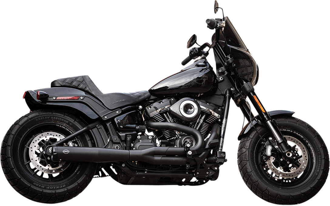 S&S CYCLE Exhaust - 2:1 - Black 550-0789B