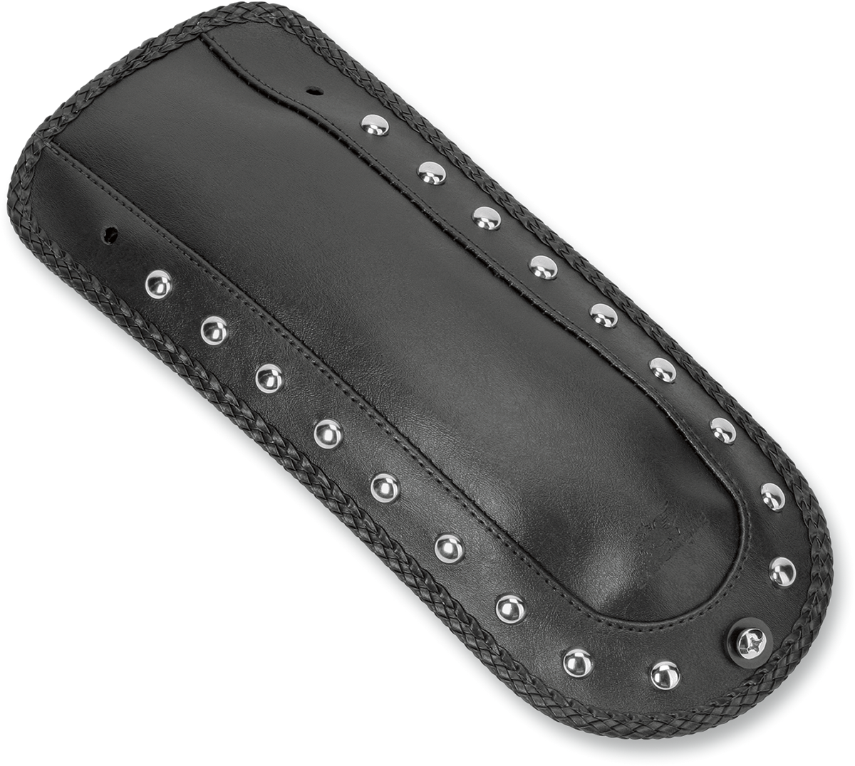 MUSTANG Fender Bib - Smooth Chrome-Studded - Black - HD Softail 78113