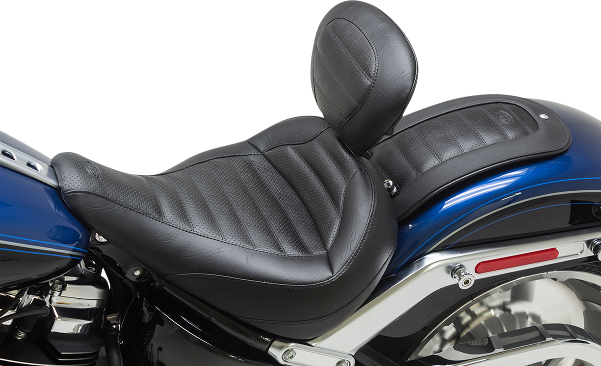 MUSTANG Fender Bib - Tuck and Roll - Black - HD Softail 78190