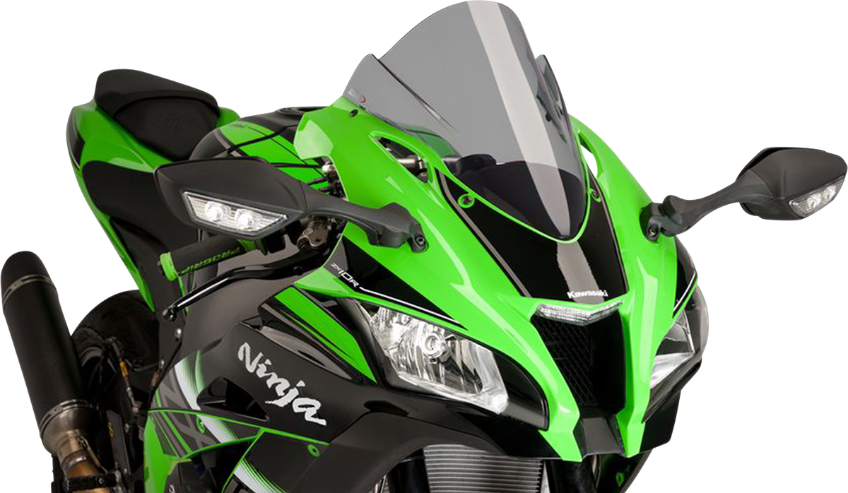 PUIG HI-TECH PARTS Race Windscreen - 14-1/4" - Smoke - ZX10R 8912H