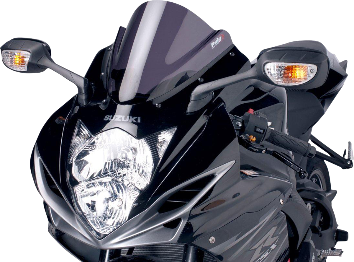 PUIG HI-TECH PARTS Race Windscreen - 11" - Dark Smoke - GSX-R600/GSX-R750 5605F