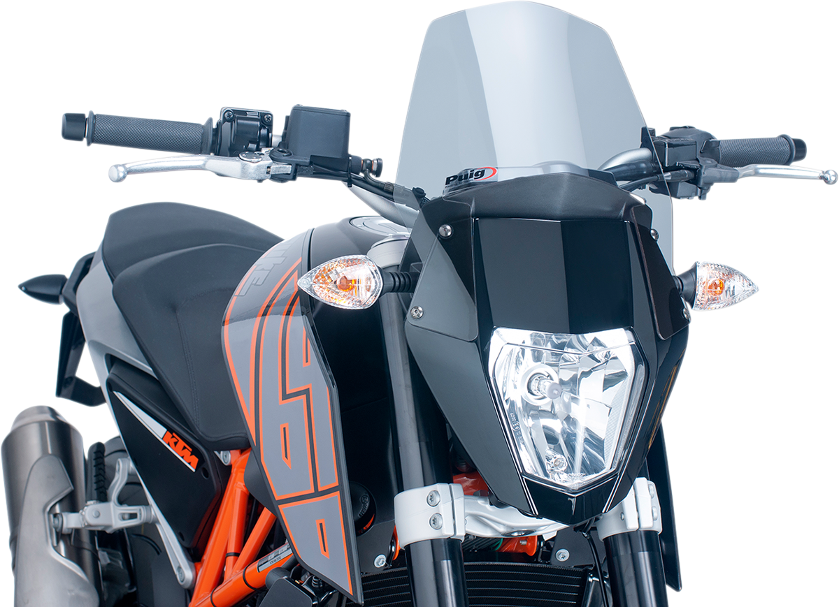 PUIG HI-TECH PARTS New Generation Windscreen - 10-1/2" - Smoke - KTM 690 6009H
