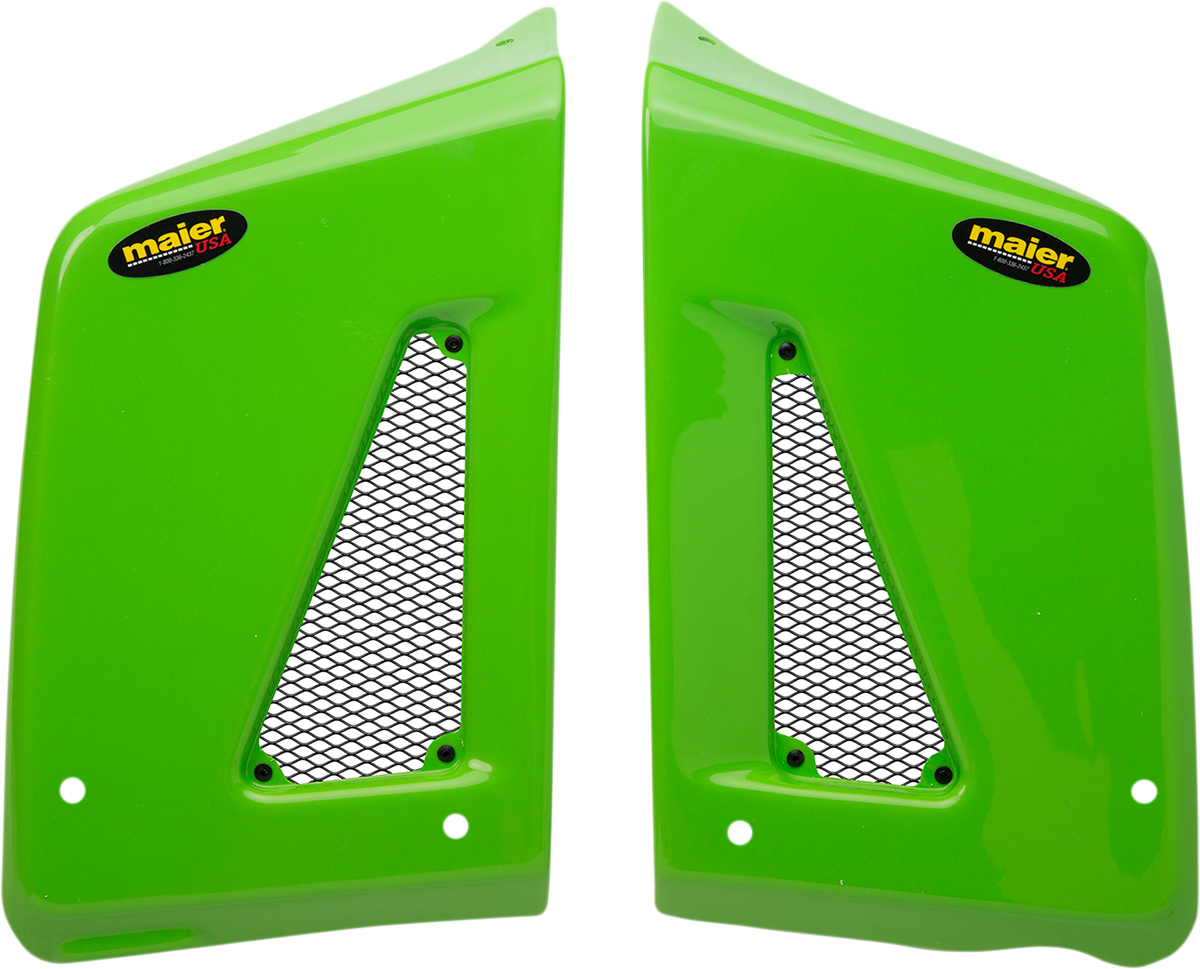 MAIER Radiator Scoops - Green - Kawasaki - KLR '87-'07 578103