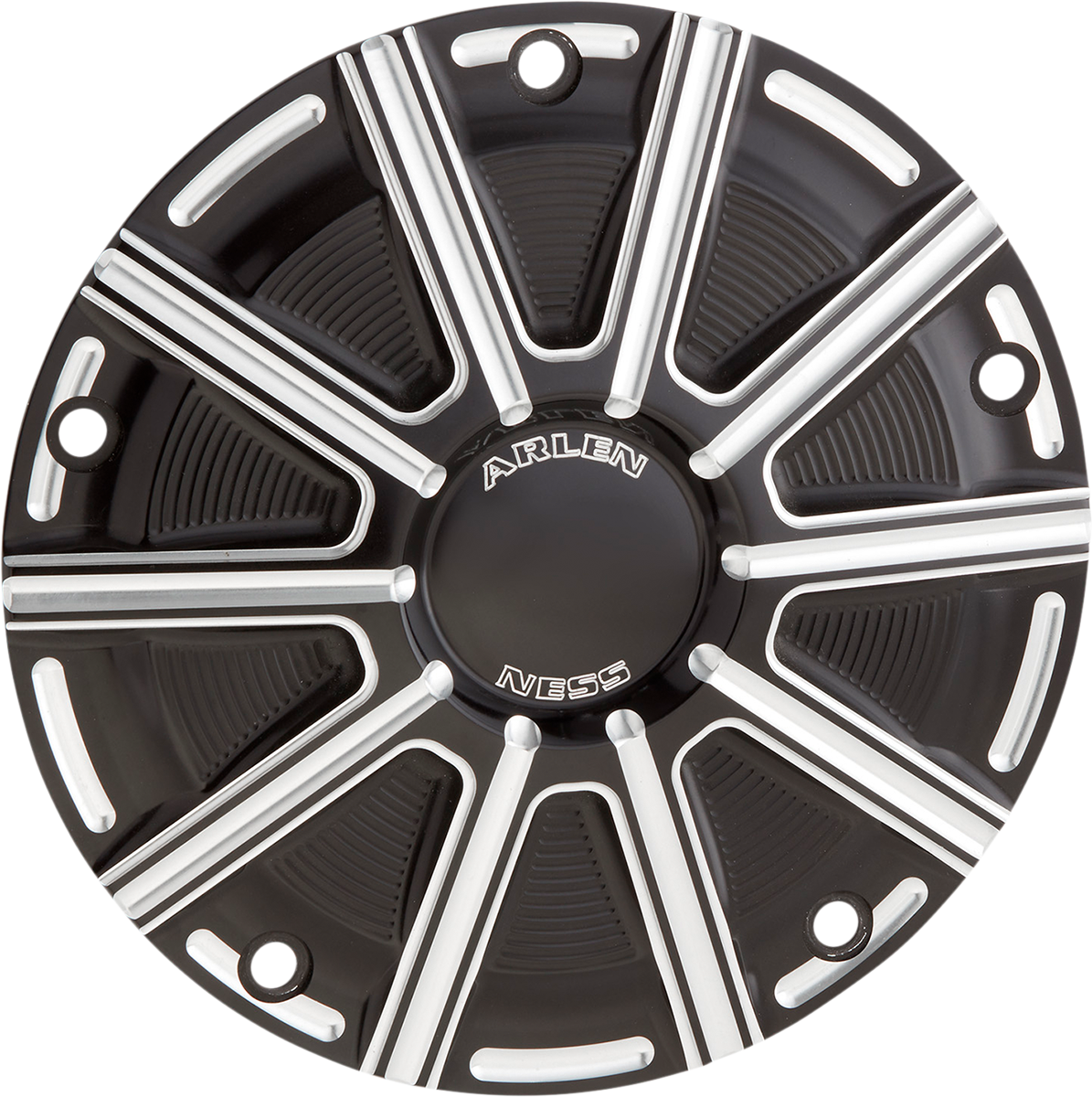 ARLEN NESS 10-Gauge Derby Cover - Black/Machined - Touring/Trike 700-002