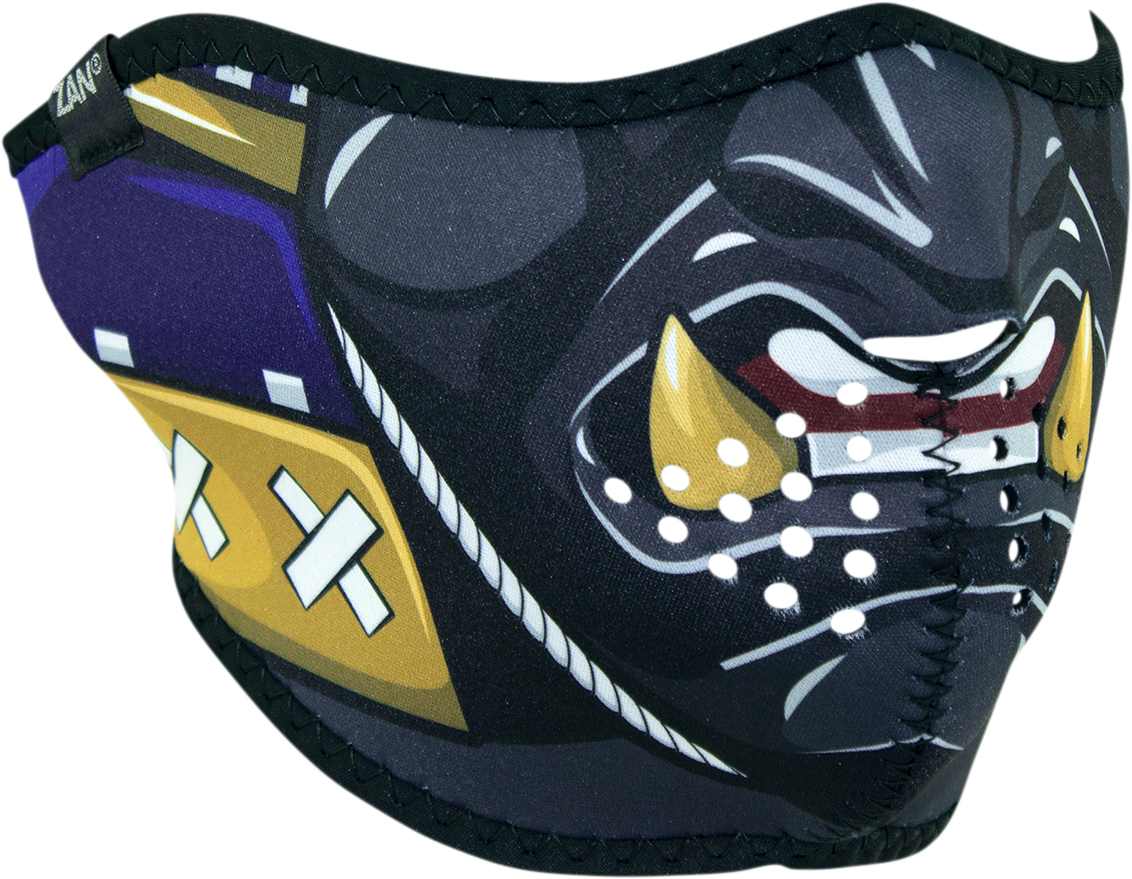 ZAN HEADGEAR Neoprene Half Mask - Samurai WNFM027H for Full Face Coverage and Comfort