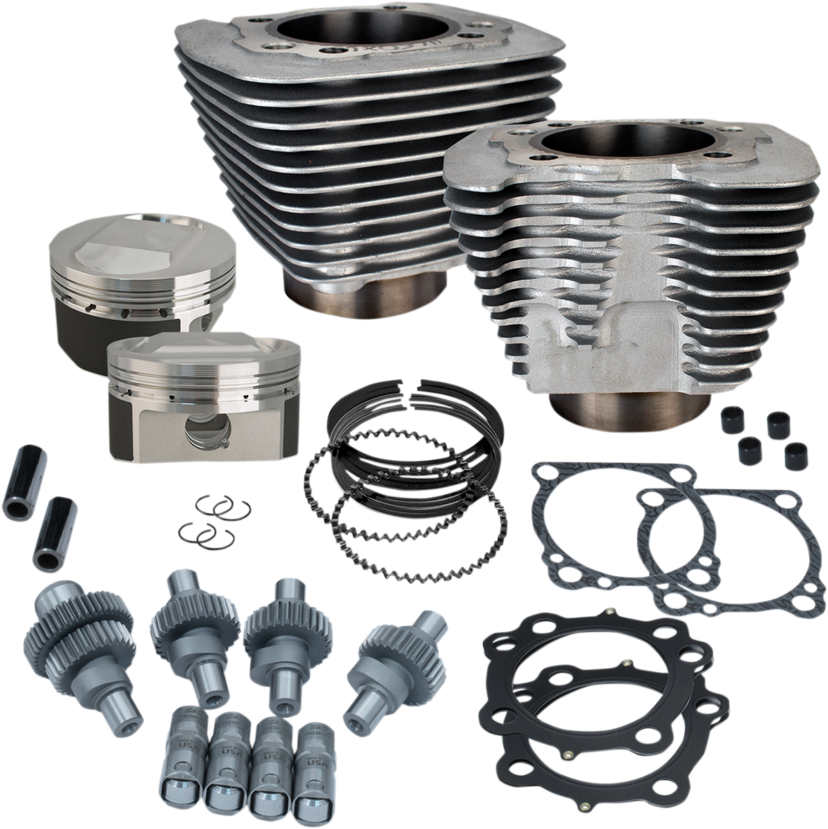 S&S CYCLE Hooligan Kit - 1200 cc to 1250 cc - Silver Powdercoat - Sportster 910-0702