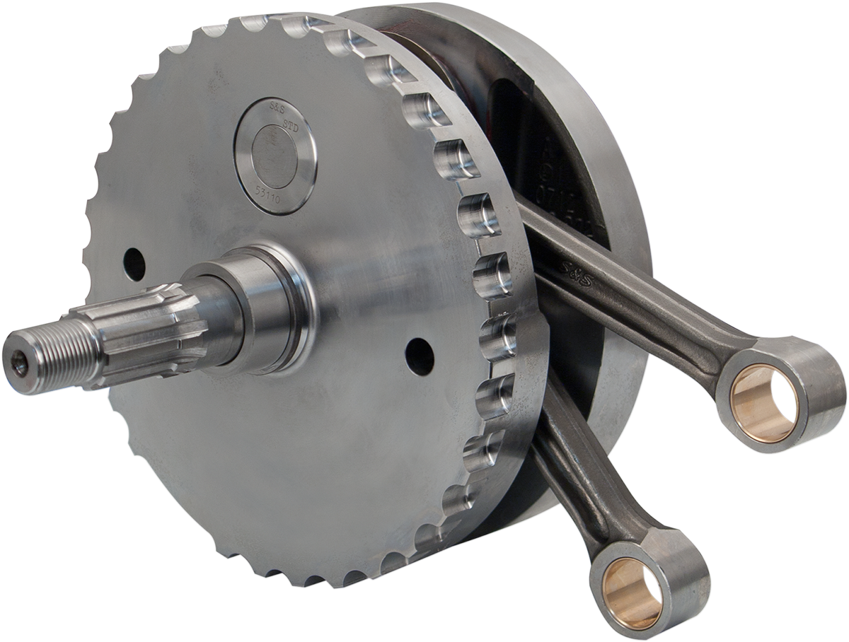 S&S CYCLE Flywheel Assembly - 4.00" - with Sprocket Bearing Race - 88"/95"/100" Twin Cam "B" '03-'06 320-0396