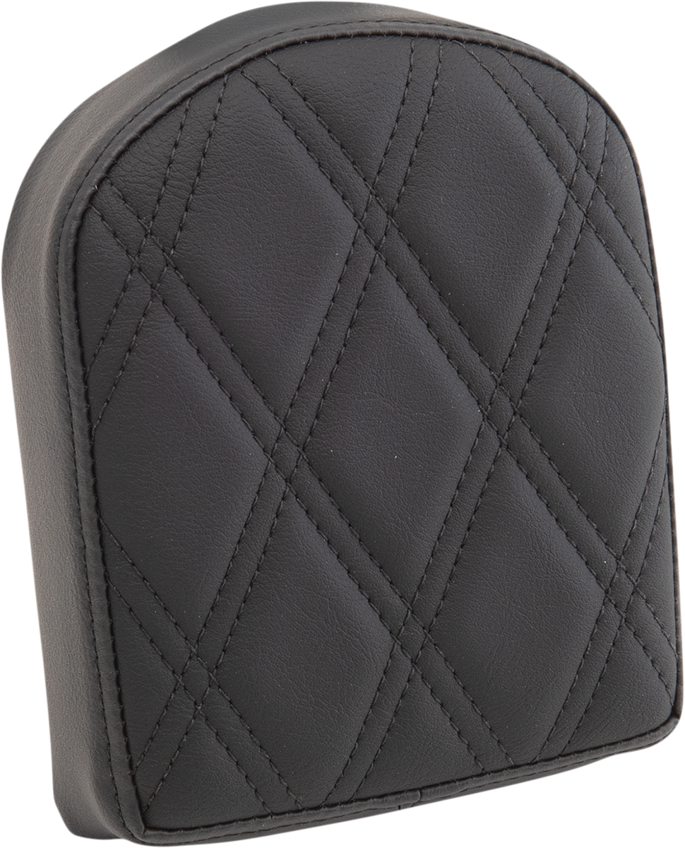 DRAG SPECIALTIES SEATS Sissy Bar Pad - Double Diamond - Black - Short - 2" Thick 0822-0443