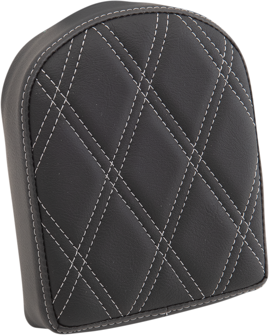 DRAG SPECIALTIES SEATS Sissy Bar Pad - Double Diamond - Silver - Short - 2" Thick 0822-0444