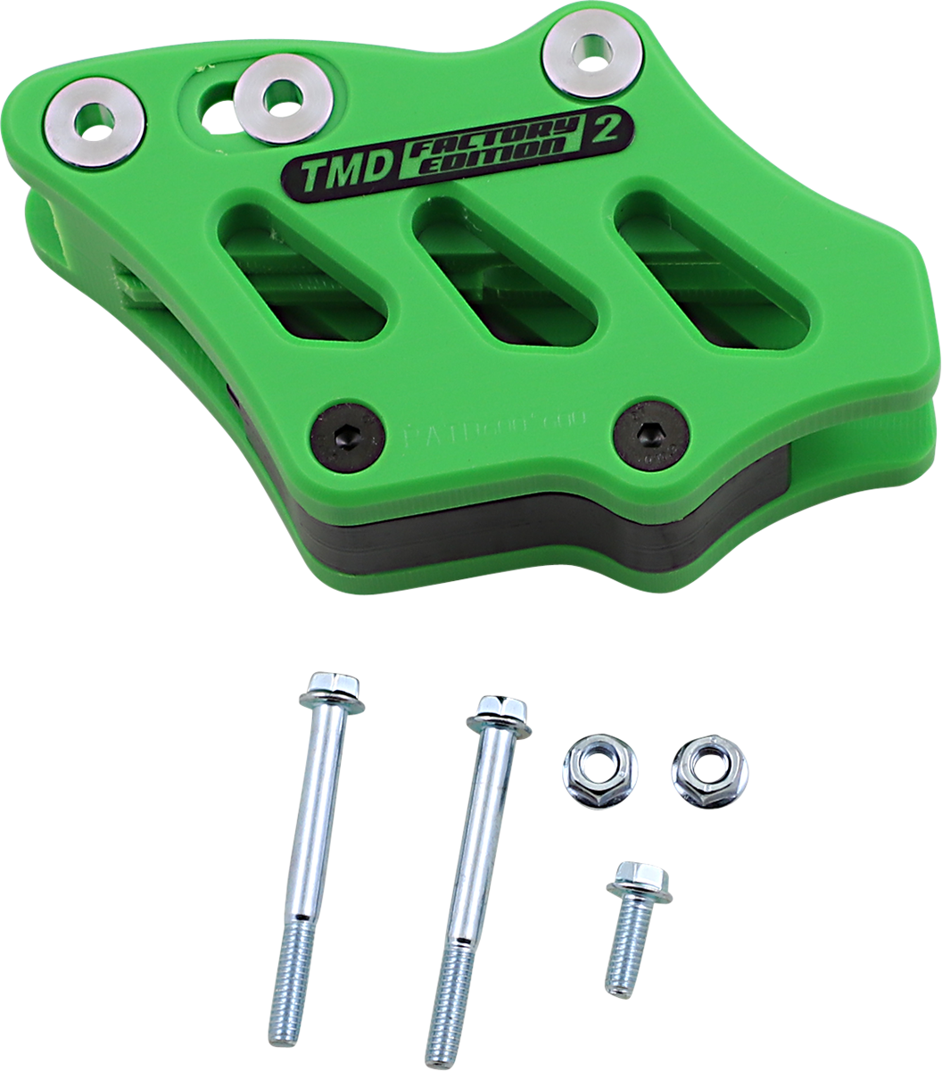 T.M. DESIGNWORKS Chain Guide - Green - Kawasaki RCG-KX5-GR