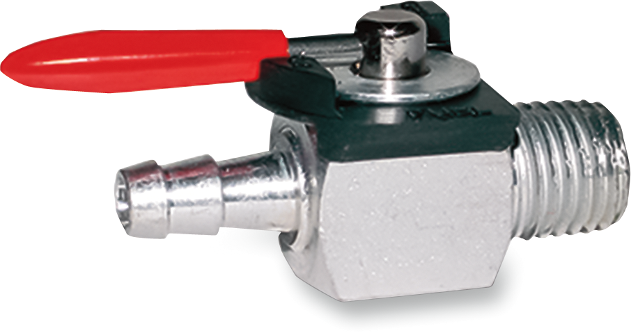 MOTION PRO Fuel Valve - Straight - 1/4" NPT - 1/4" Barb 12-0039