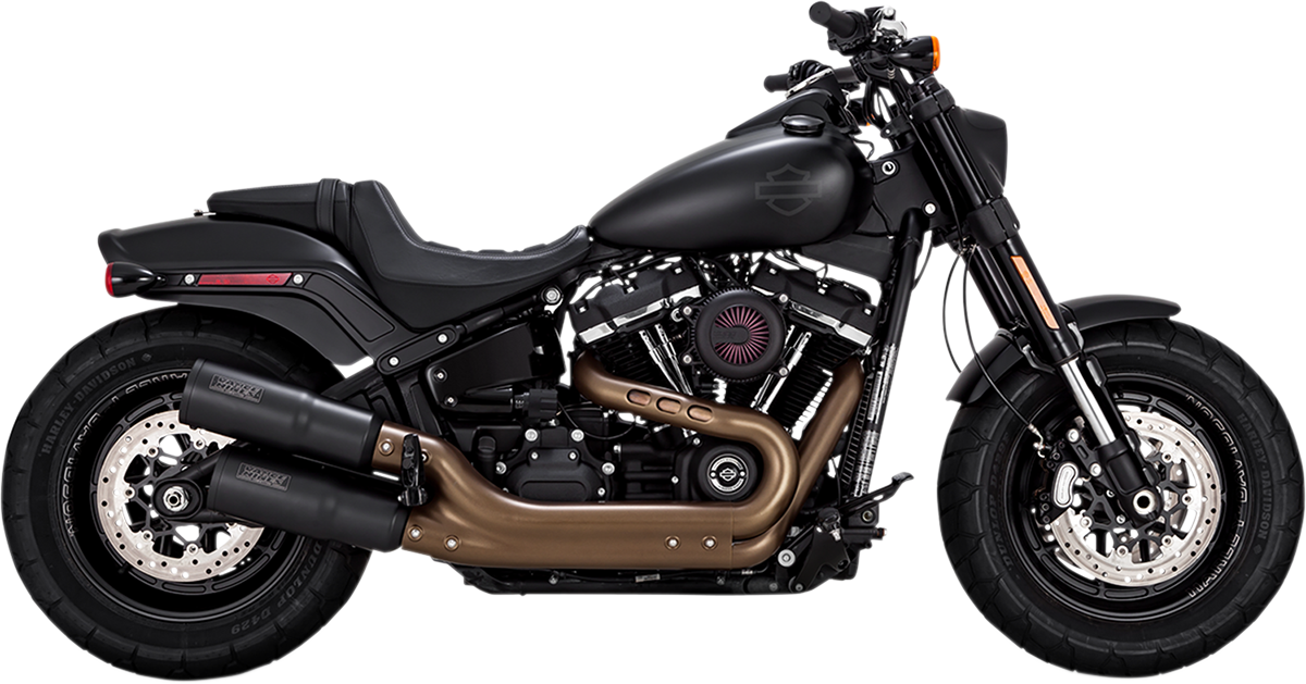 VANCE & HINES Black Hi-Output Mufflers - Black - FXFB/FXFBS 46547