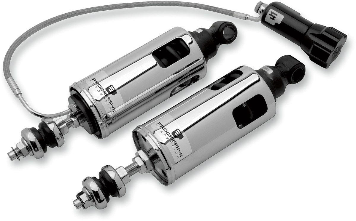 Progressive Suspension 422 Series Shocks with RAP for Harley Softail – Model 422-4104C by Show Chrome