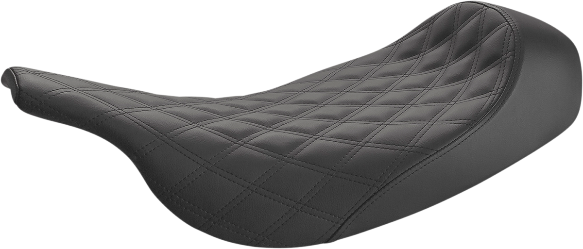 SADDLEMEN Renegade™ Solo Seat - Lattice Stitched - Black - FL '97-'07 897-07-002LS
