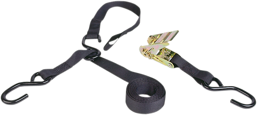 AIRHEAD SPORTS GROUP Tie-Down Strap - Ratchet - Triple Hook - 4" x 8' - Black TDR-38