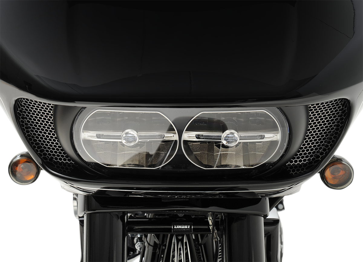 KLOCK WERKS Fairing Vent Screen - Honeycomb - Chrome - FLTR KWS-01-0320