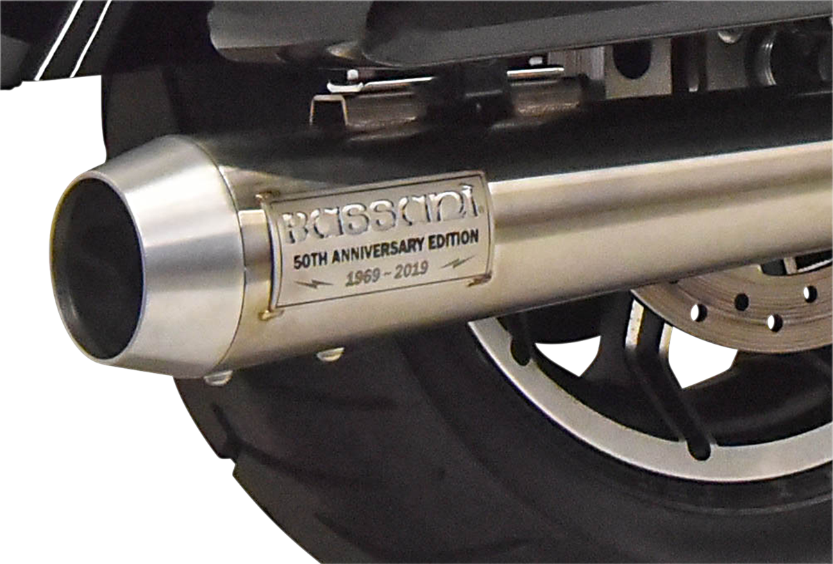BASSANI XHAUST 2-into-1 50th Anniversary Road Rage III Exhaust System - Stainless Steel - M8 FL 1F50SS