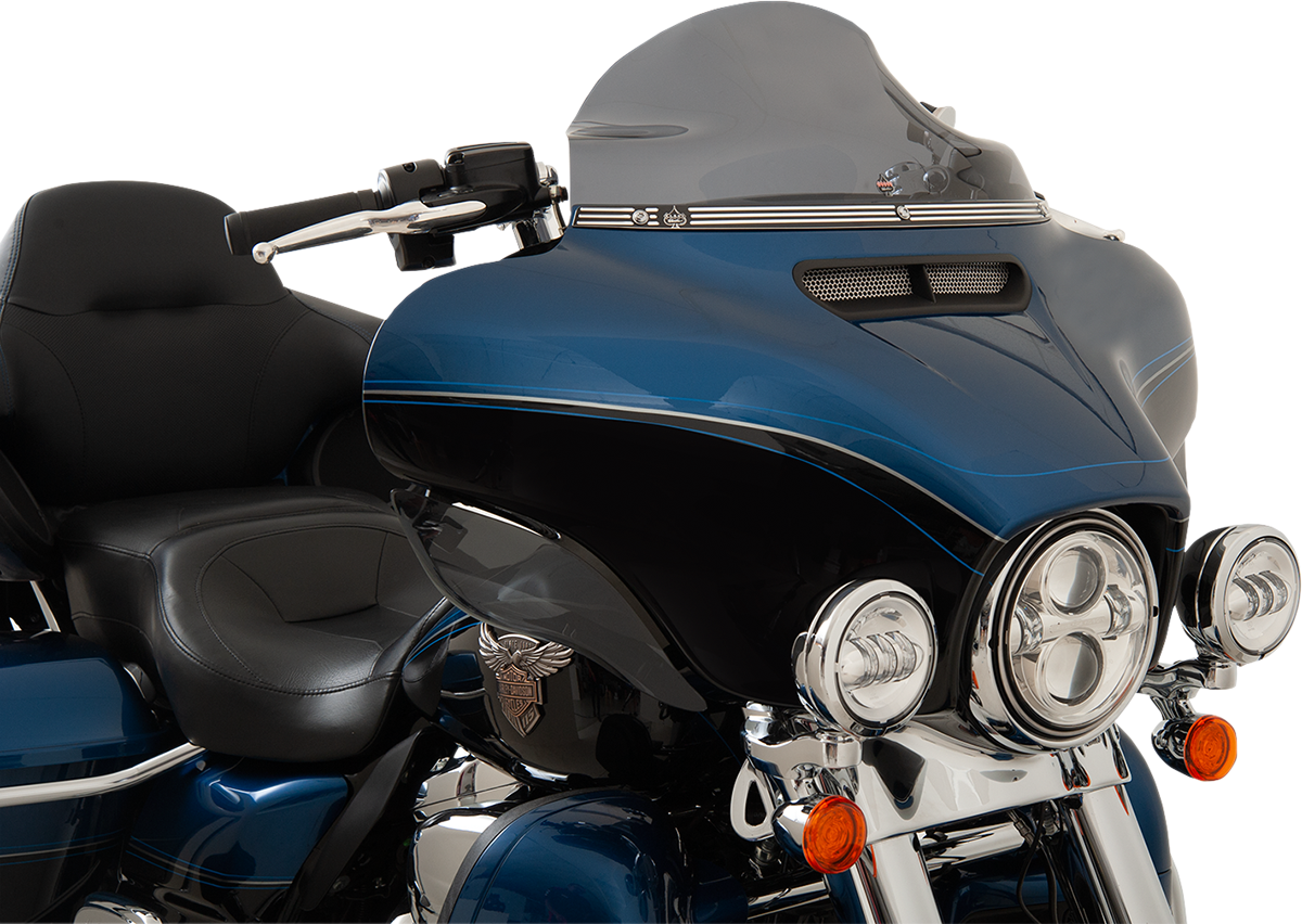 KLOCK WERKS Flare® Windshield Trim - Logo - Black Contrast - '14-'25 FLH KWW-01-0363