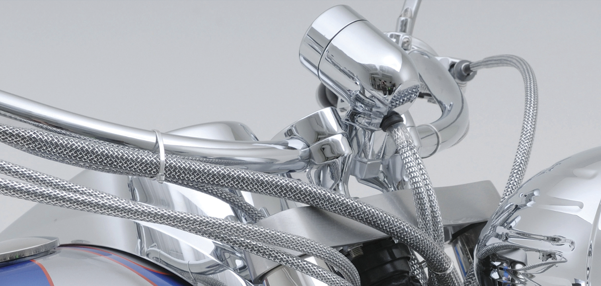 BARON Cable, Hose, and Wire Dress-Up Kit - Chrome BA-8200M