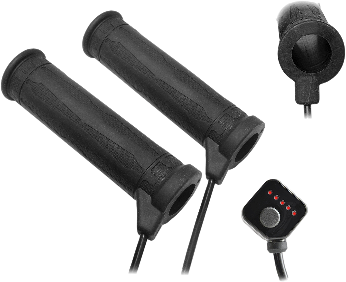 KOSO NORTH AMERICA 5 Level Thumb Throttle Heated Grips - 7/8" - Heated Thumb AM10712G
