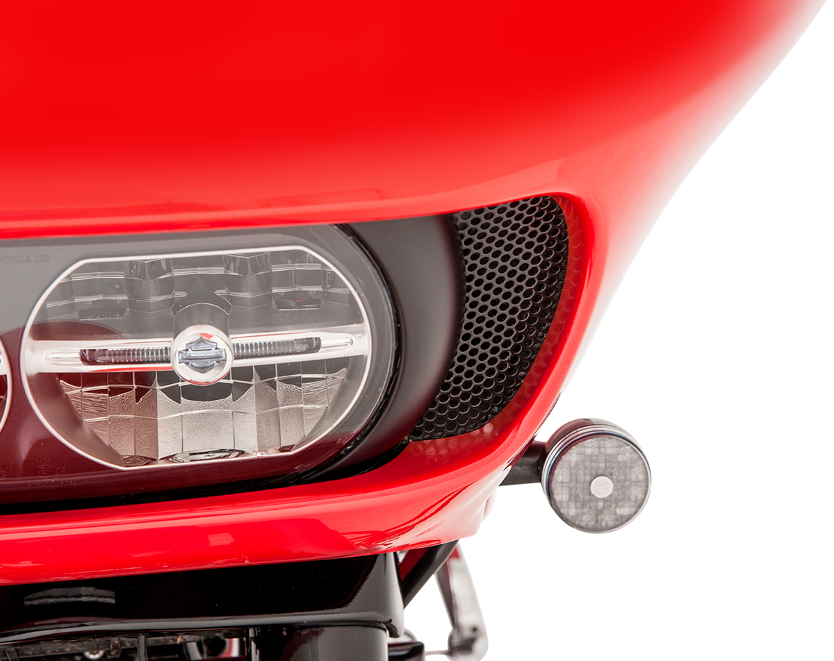 KLOCK WERKS Fairing Vent Screen - Round - Black - FLTR KWS-01-0368-B