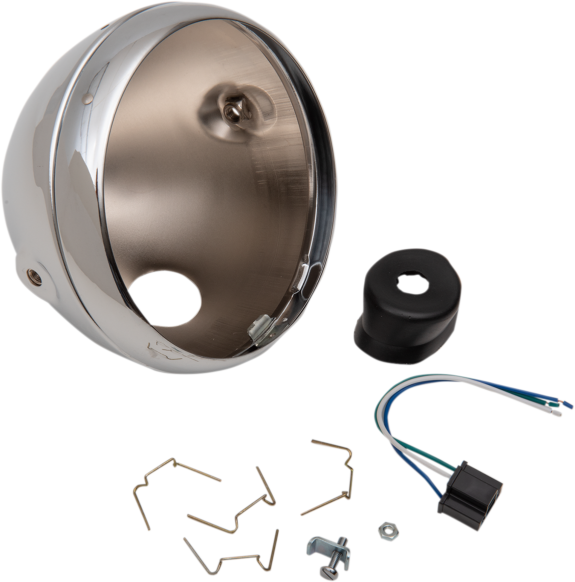 EMGO Lucas Style Headlight Shell - 7" - Chrome 66-65066