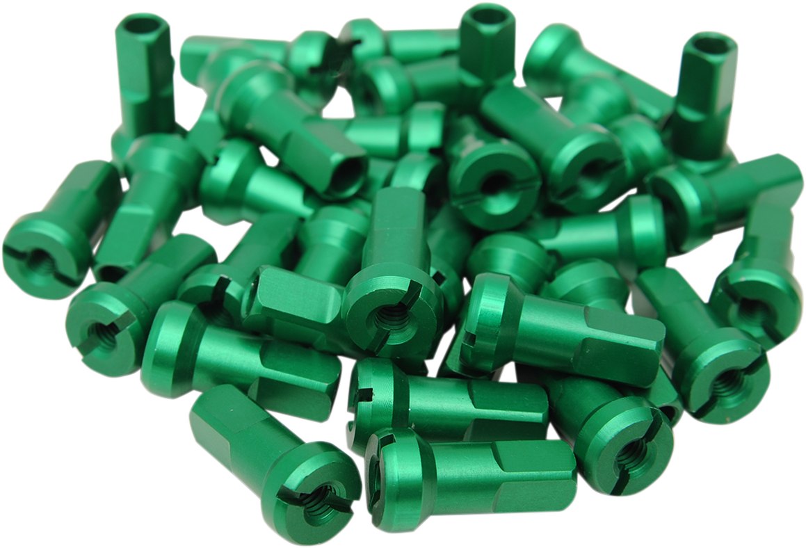 MOOSE OFFROAD Spoke Nipples - MX1 - Green - 8 Gauge - Set 24-860