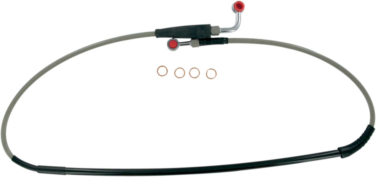 MOOSE OFFROAD Brake Line - Front - Stainless Steel - Honda CRF H02-1-067/P