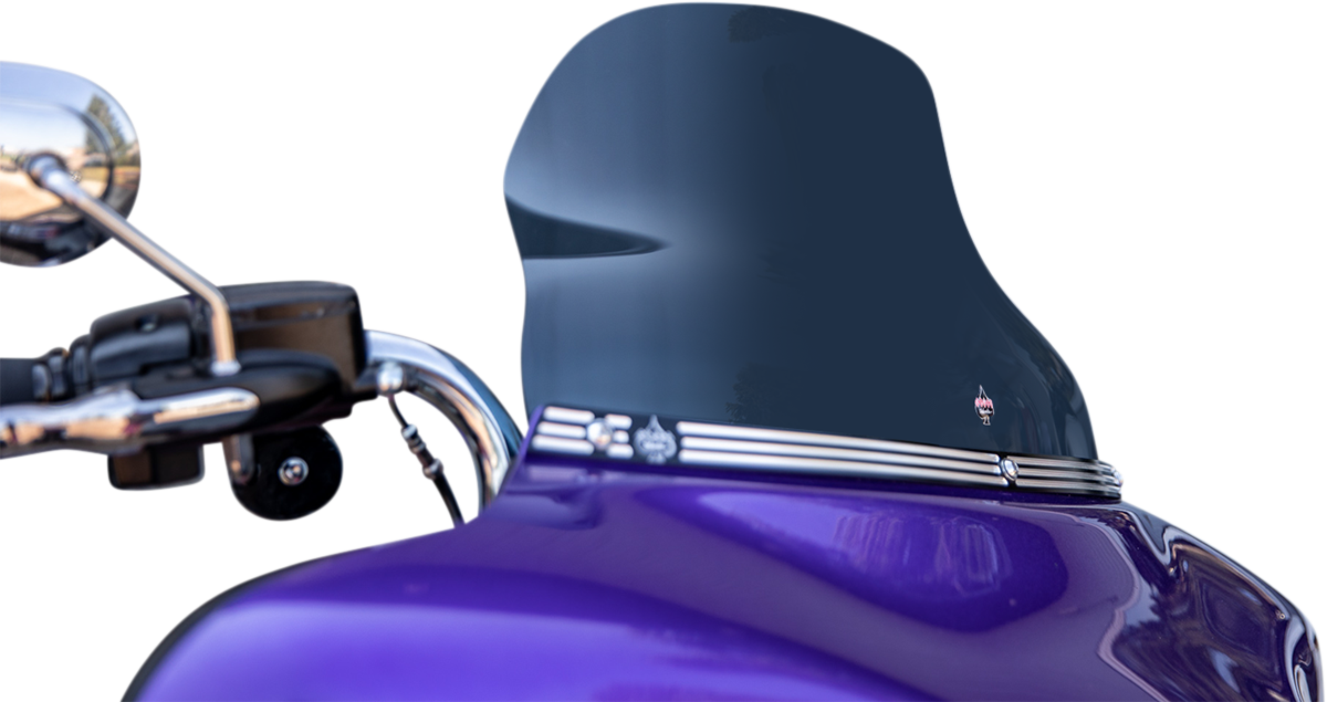 KLOCK WERKS Flare® Windshield - 10-1/2" - Dark Smoke - '96-'13 FLH KWW-01-0619-DS