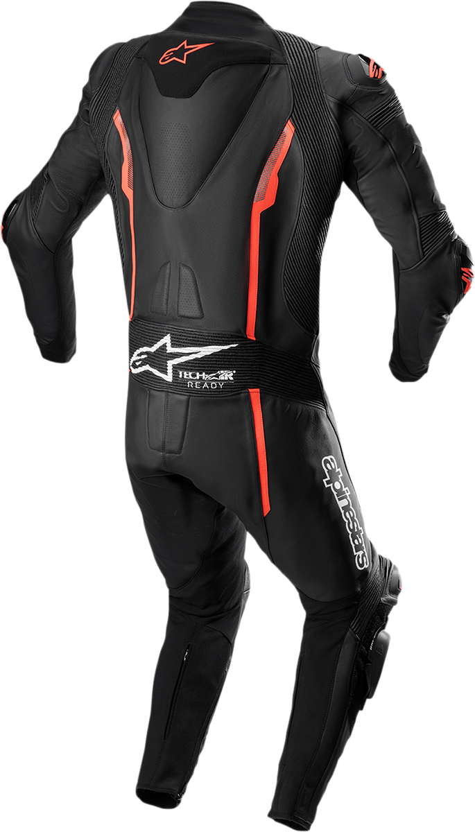 ALPINESTARS Missile v2 1-Piece Leather Suit - Black/Red Fluo - US 44 / EU 54 3150122-1030-54