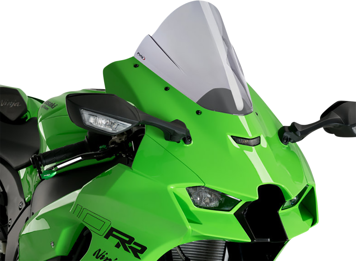 PUIG HI-TECH PARTS Race Windscreen - 12-1/2" - Smoke - Ninja ZX-10R 20541H