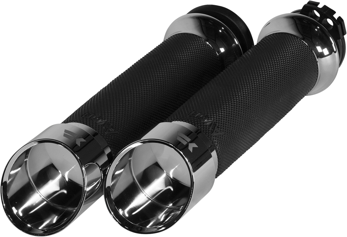 KHROME WERKS Edge Grips - Custom Contour - Cable - Chrome 500260