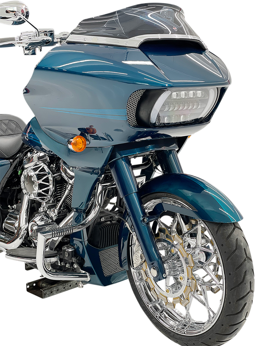 KLOCK WERKS Ventana Front Fender - Black - 21" Wheel - HD Touring/Trike KWF-01-0307