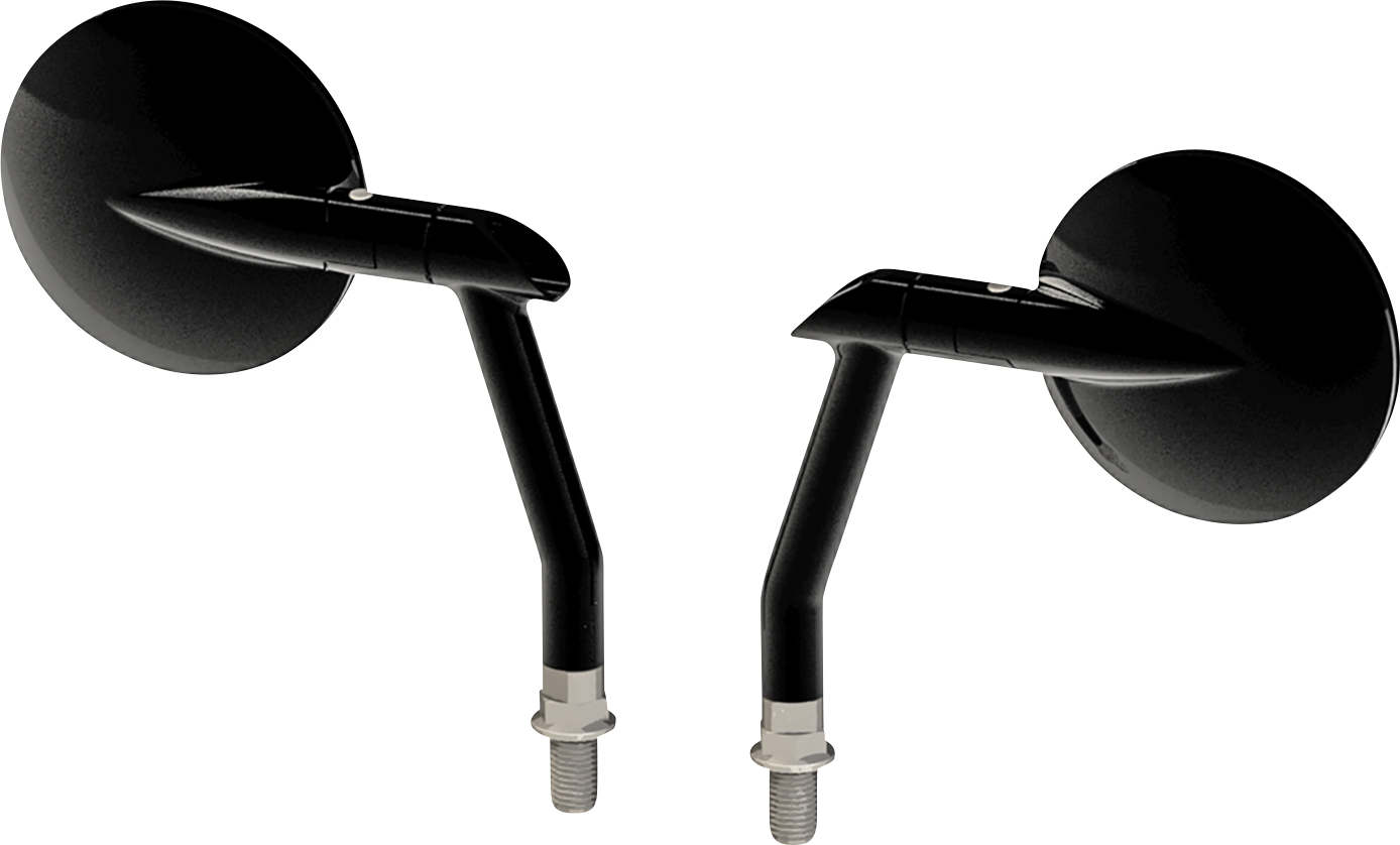 BURLY BRAND Mirrors - Hot Rod - Side View - Round - Black B16-1501B