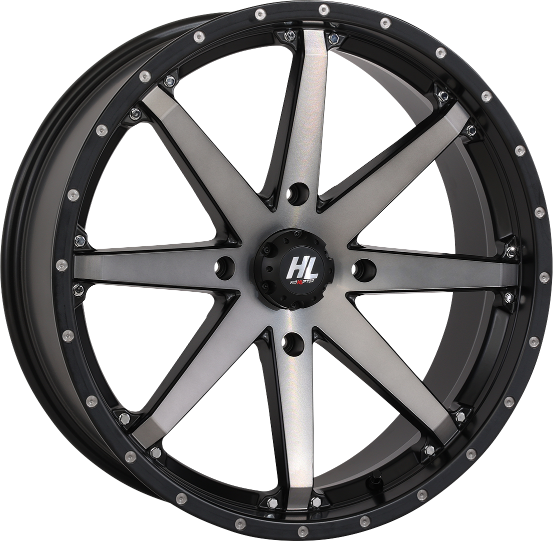 HIGH LIFTER HL10 20x7 Matte Black and Smoke Wheel with Factory Valve Stem and Lifetime Warranty