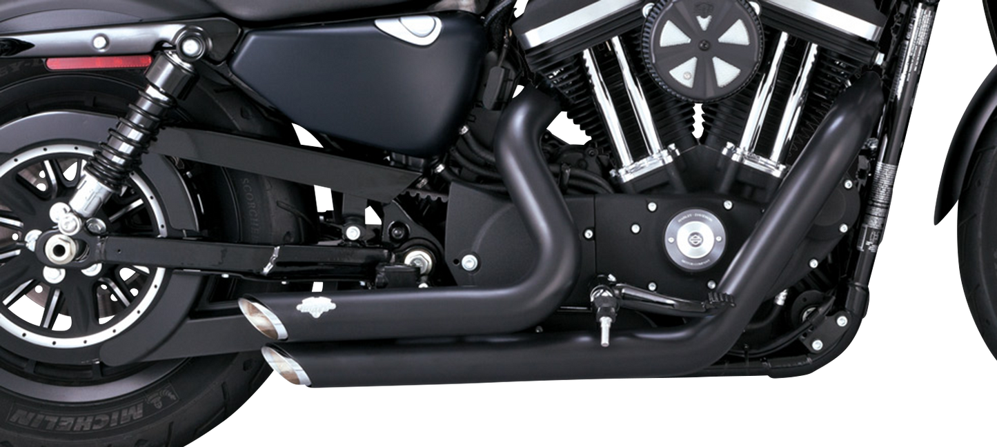 VANCE & HINES Shortshots Staggered Exhaust System - Black 47329