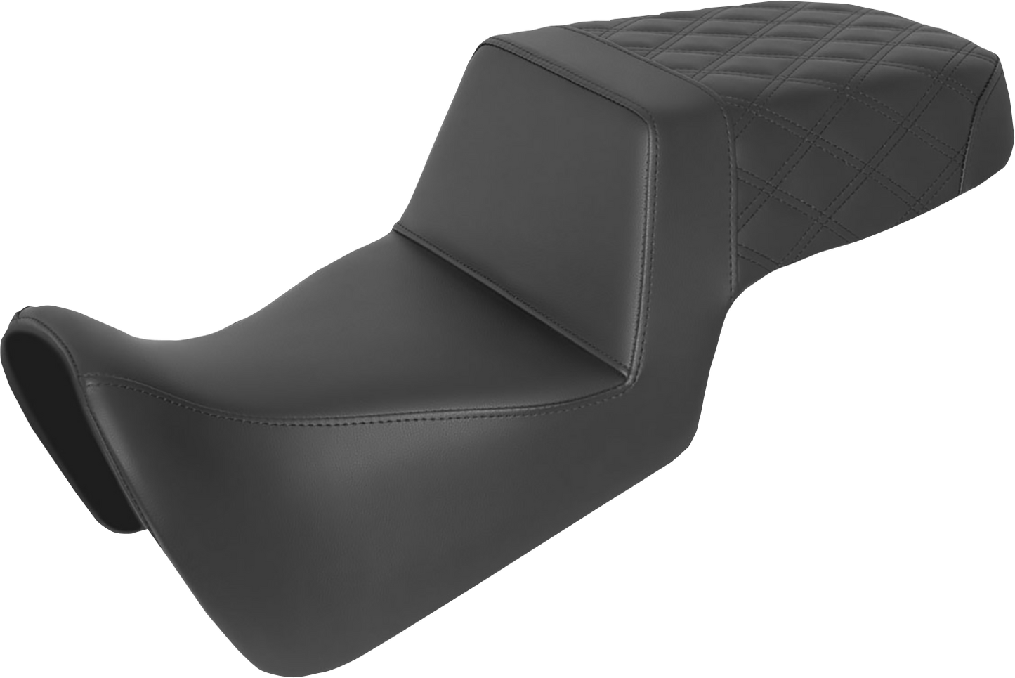 SADDLEMEN Step-Up Seat - Front Smooth/Rear Lattice Stitch - Black - Pan America '21-'24 821-34-173