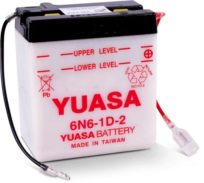 YUASA 6N6-1D-2 6 Volt Conventional Battery for Reliable Power Supply