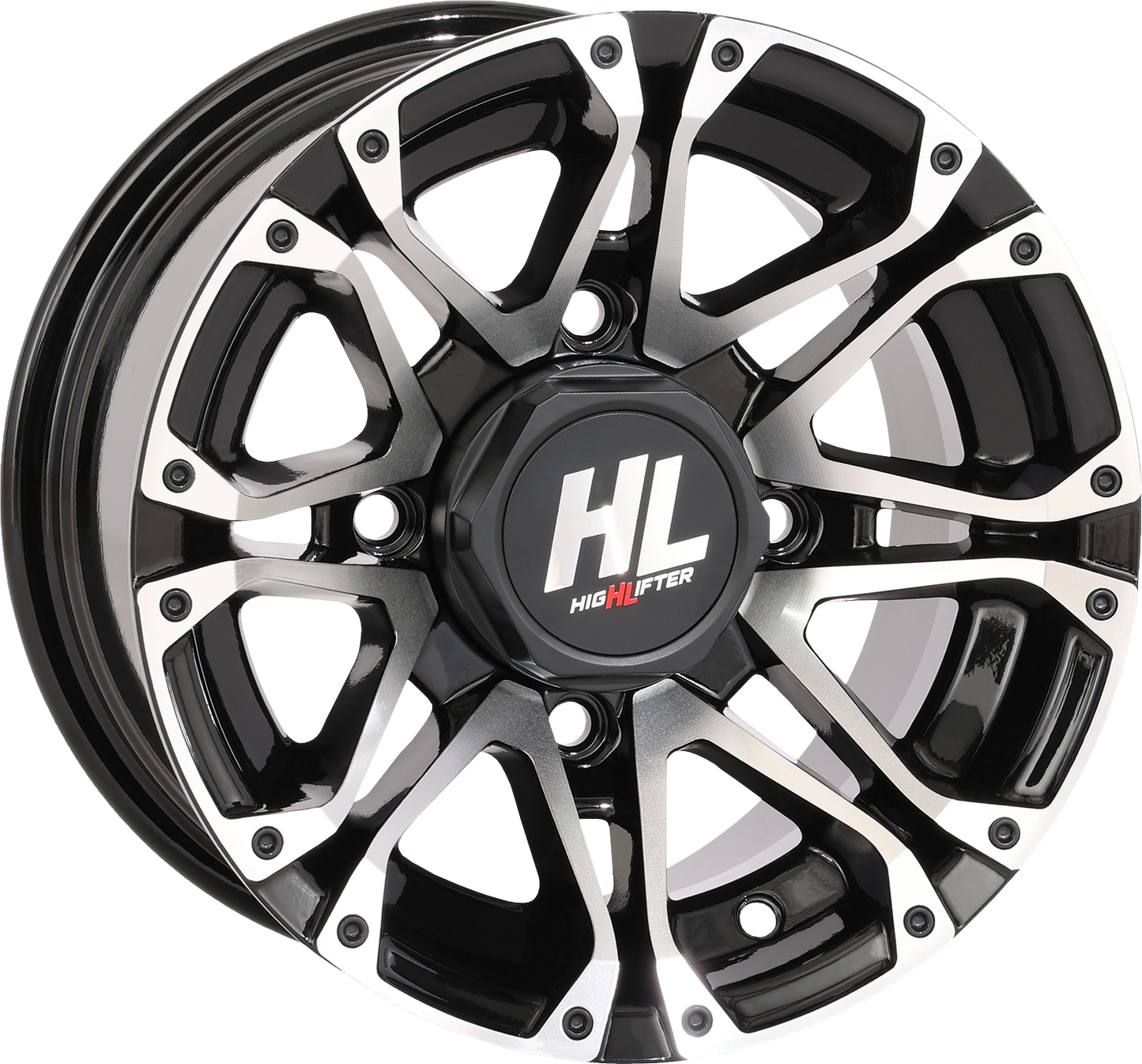 HIGH LIFTER HL3 12x7 Rear Wheel with Gloss Black Finish and Machined Accents