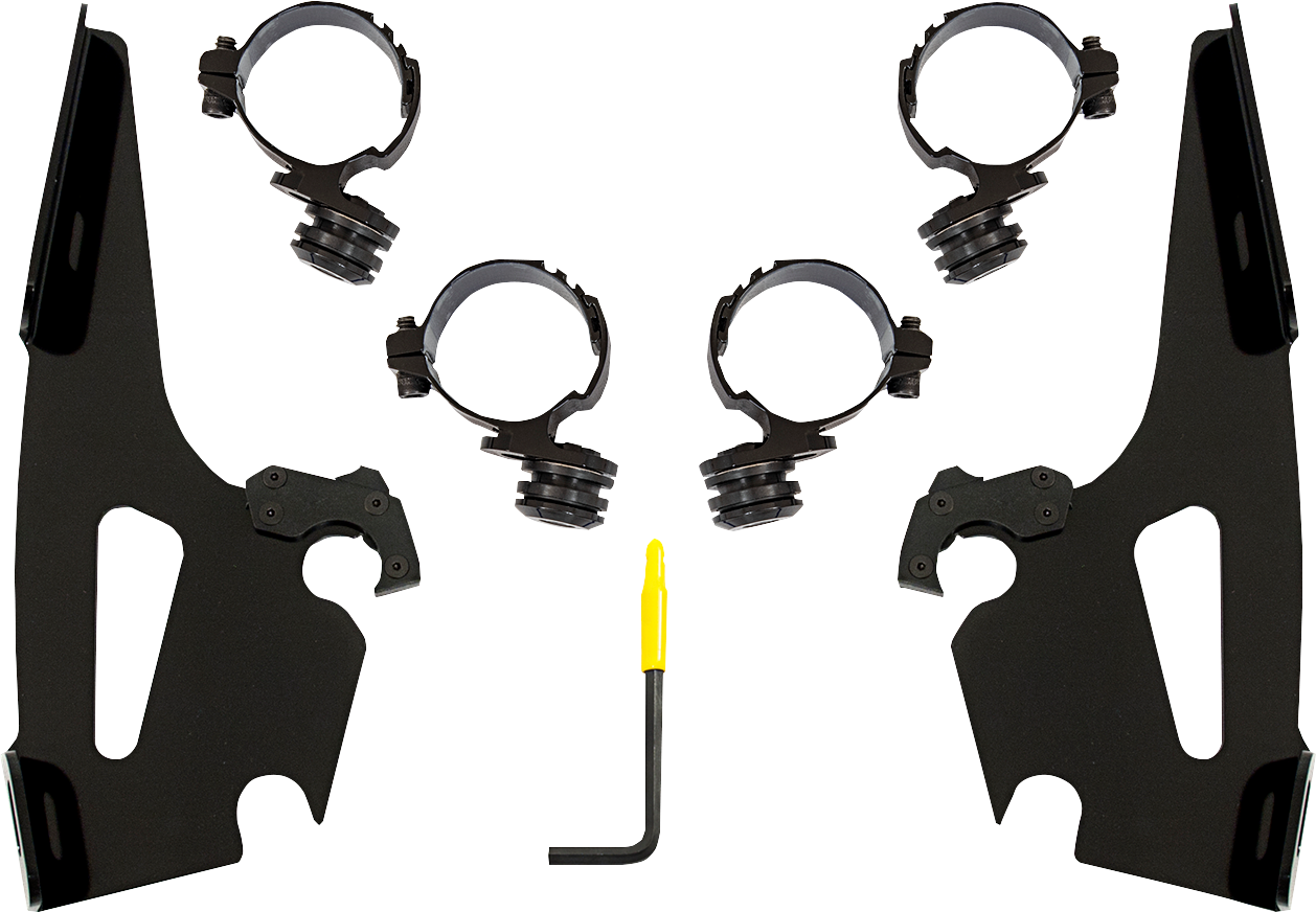MEMPHIS SHADES Batwing Mounting Kit - Black - Honda MEB2067