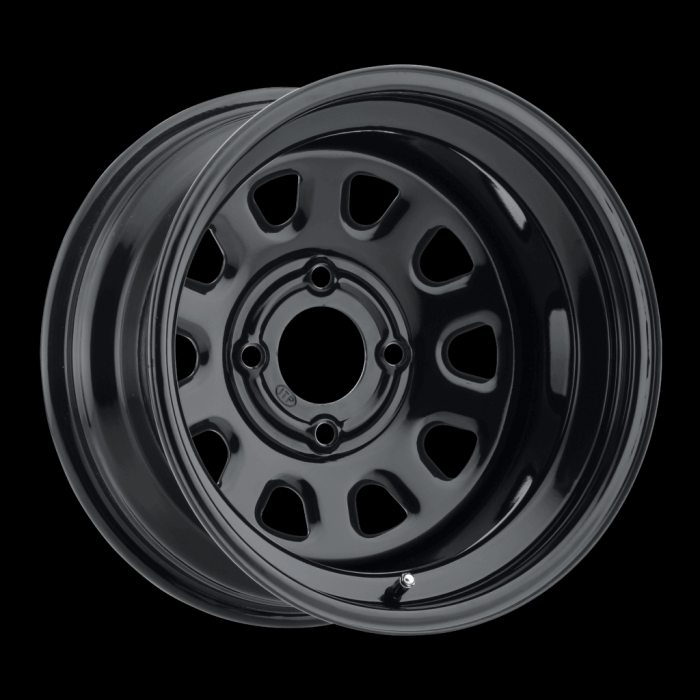 ITP Delta Black 12x7 Wheel with 4/156 Bolt Pattern and 12mm Bolt Holes
