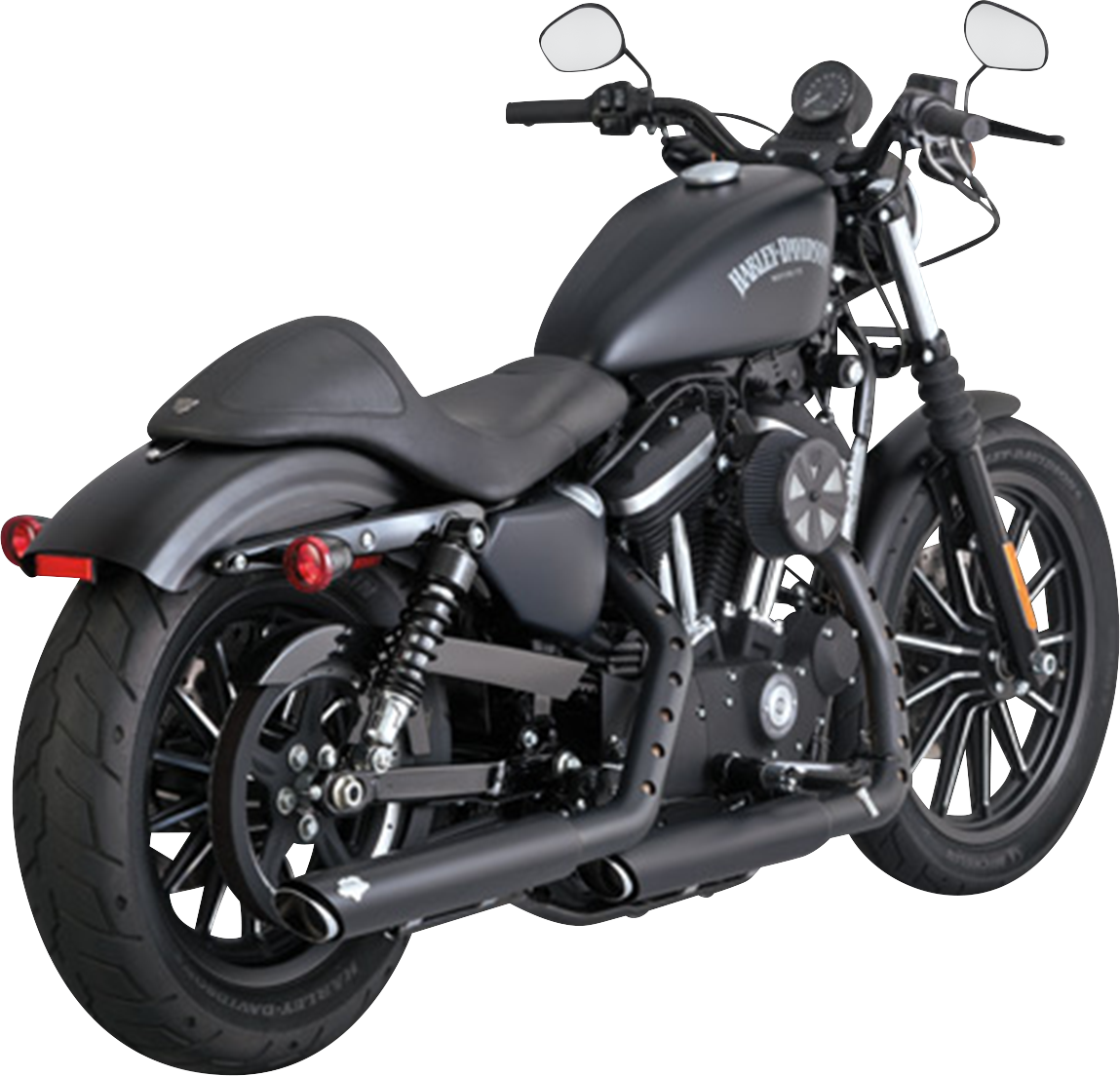 VANCE & HINES 3" Twin Slash Slip-On Mufflers - Black 46361