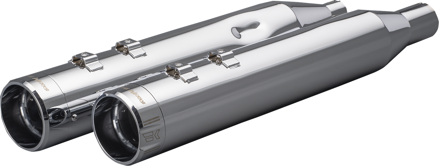 KHROME WERKS 4-1/2" HP-Plus® Slip-On Mufflers - Chrome Klassic Tip 202975