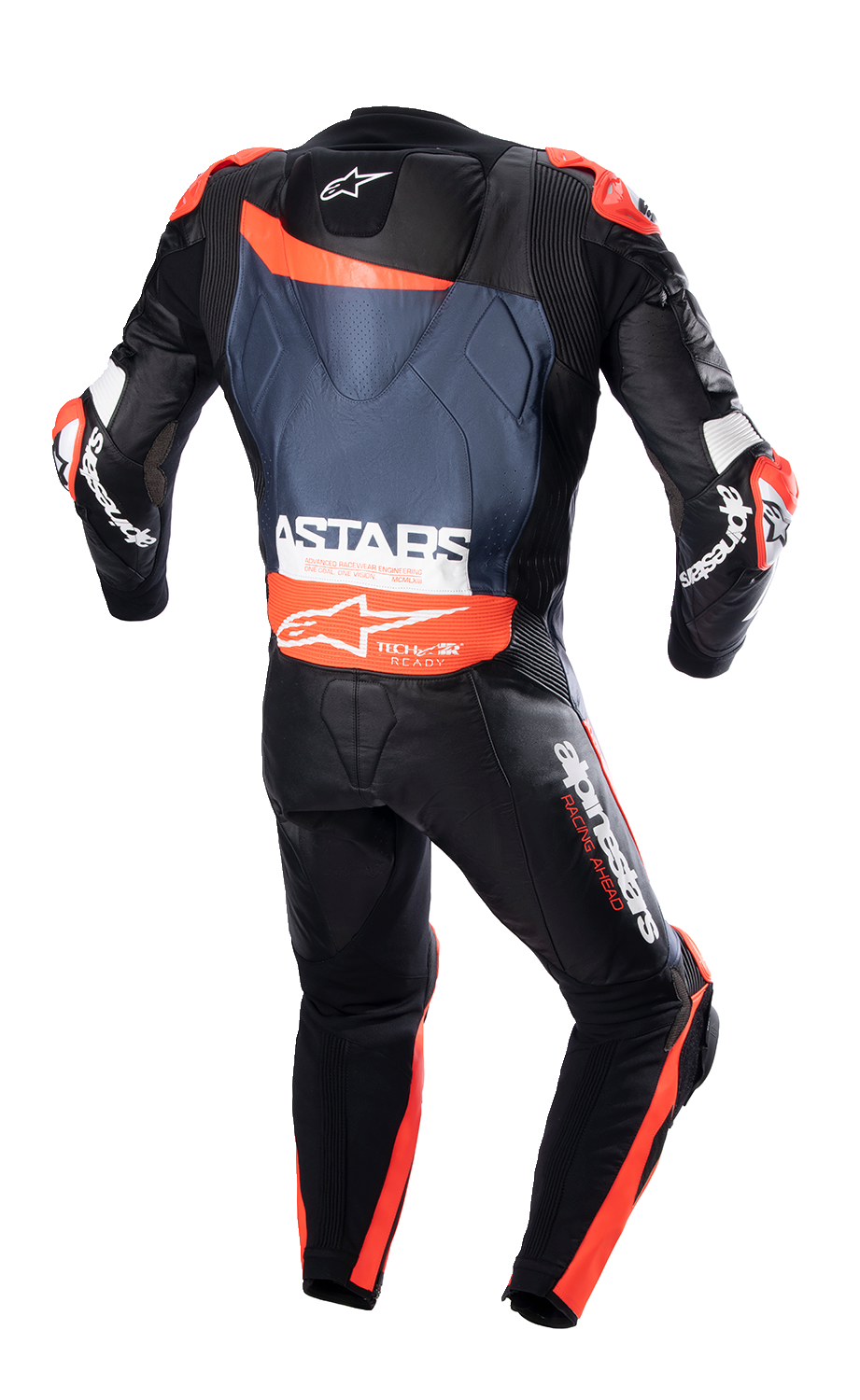 ALPINESTARS GP Plus v4 Leather Suit - Black/Red Fluo/Dark Blue - US 40 / EU 50 3150523135750