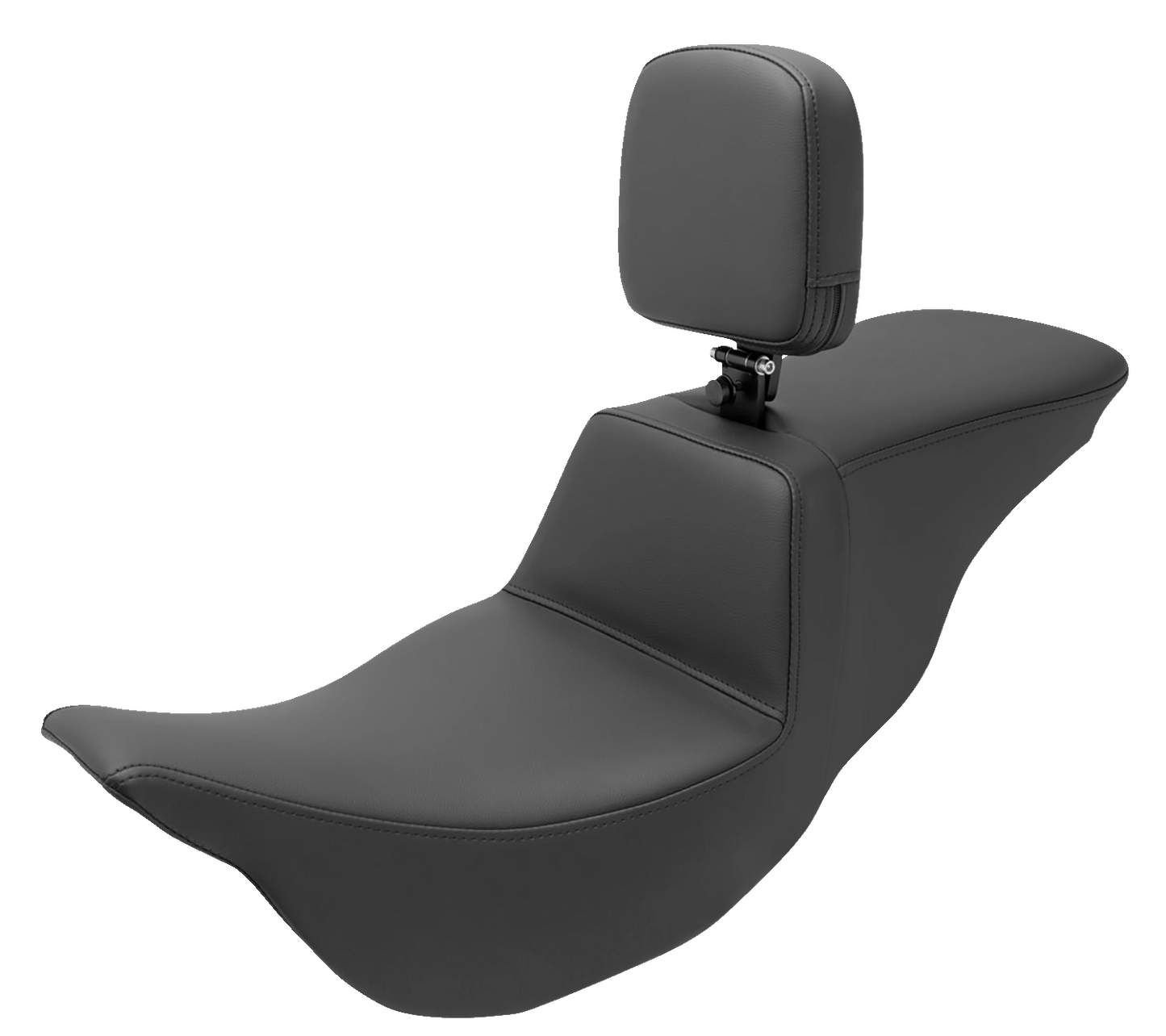 SADDLEMEN Tour Step-Up Seat - Rider Backrest - Plain - FL '08-'24 808-07B-194BR