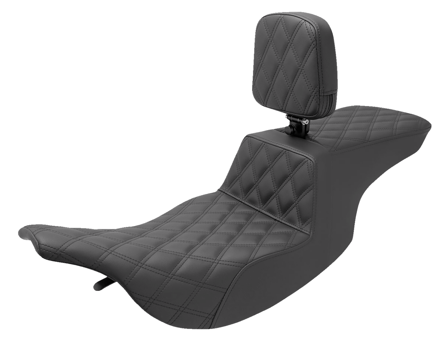 SADDLEMEN Tour Step-Up Seat - Rider Backrest - Full Lattice Stitch - FL '97-'07 897-07-195BR