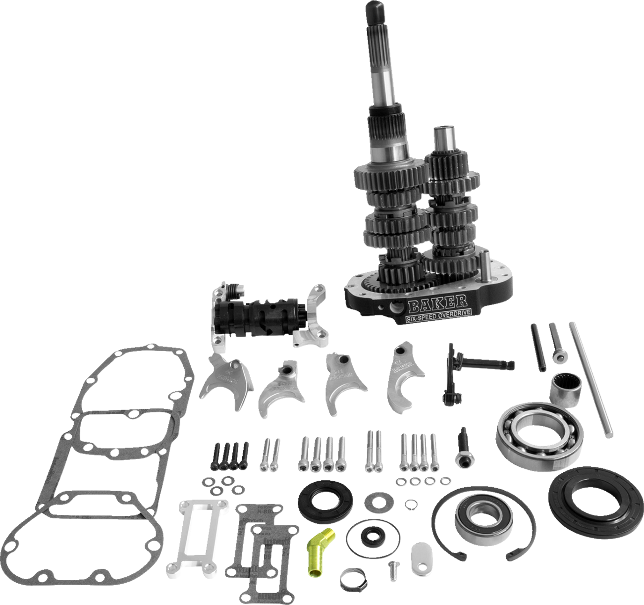 BAKER DRIVETRAIN Overdrive 6-Speed Gear Set for Harley Touring 2002-2006 (Part No. OD6-404P2-03)